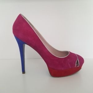 Colorblock Platform Pumps